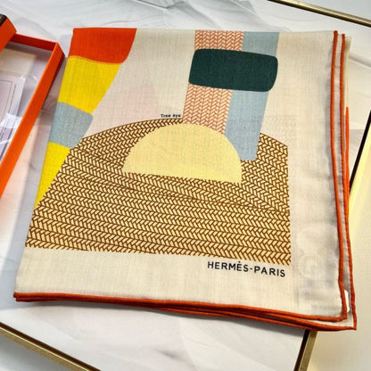 HERM Beige Mon Premier Galop Shawl 140