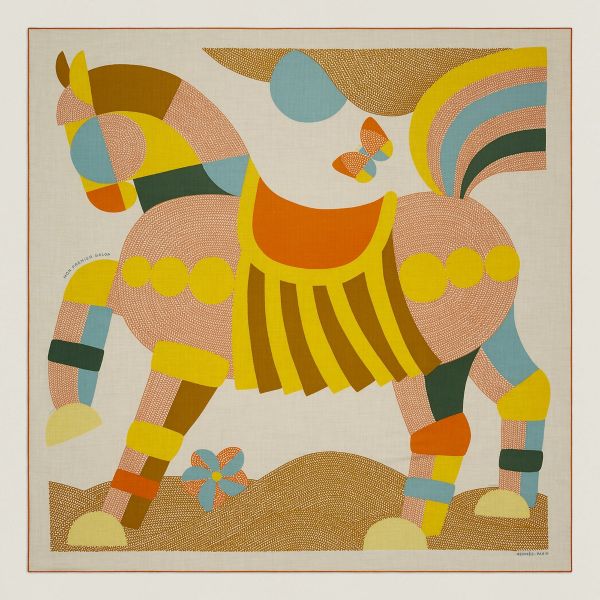 HERM Beige Mon Premier Galop Shawl 140