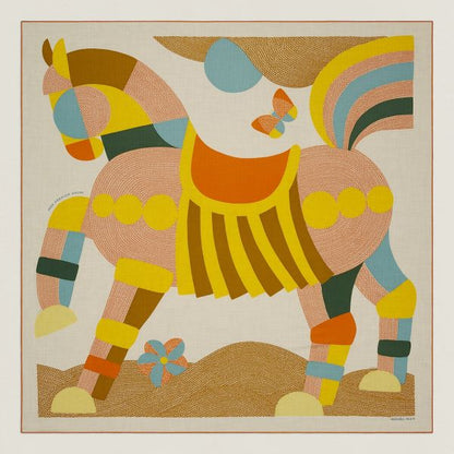 HERM Beige Mon Premier Galop Shawl 140