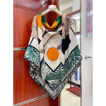 HERM Green Cavalier en Formes Shawl 140