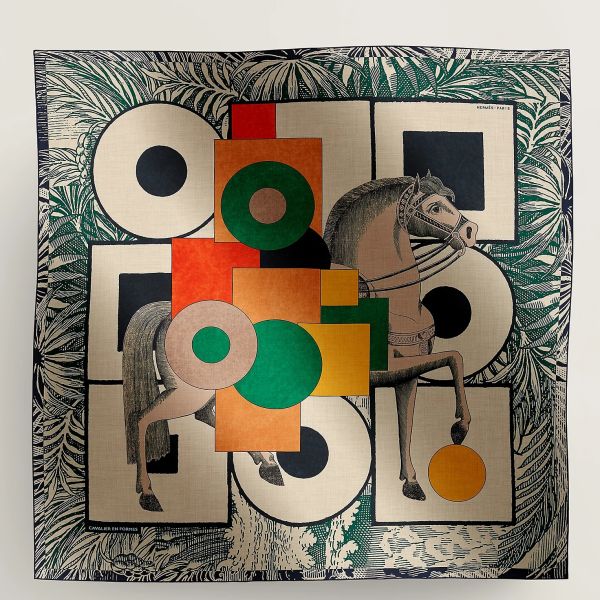 HERM Green Cavalier en Formes Shawl 140