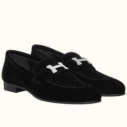 HERM Paris Loafers In Black Velvet