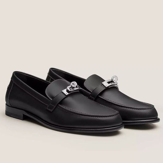 HERM Women's Destin Loafers in Black Leather