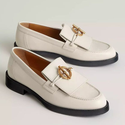 HERM Women's Impact Loafers in White Leather