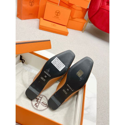 HERM Esmee Mules in Brown Calfskin