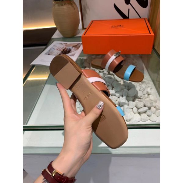 HERM Avenue Sandals In Multicolour Calfskin