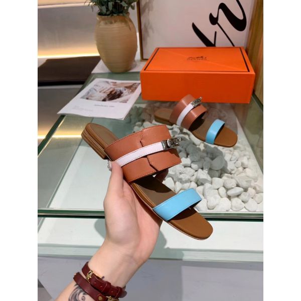 HERM Avenue Sandals In Multicolour Calfskin