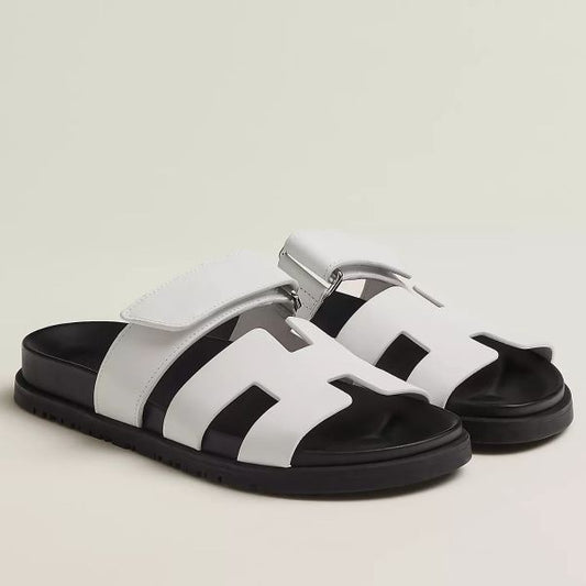 HERM Women's Chypre Sandals In White Calfskin
