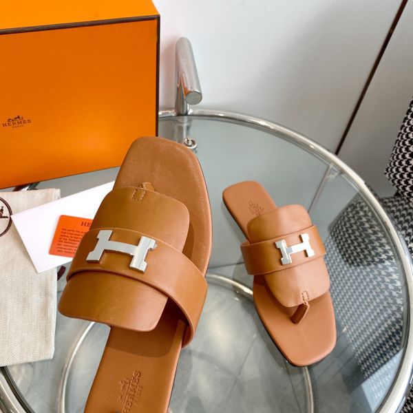 HERM Galerie Sandals In Brown Calfskin