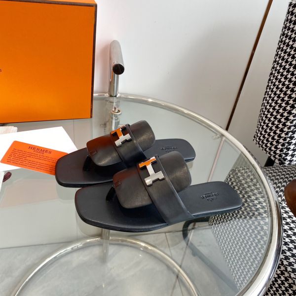 HERM Galerie Sandals In Black Calfskin