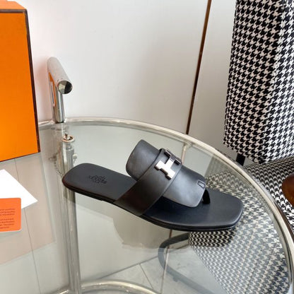 HERM Galerie Sandals In Black Calfskin