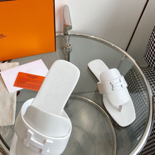 HERM Galerie Sandals In White Calfskin