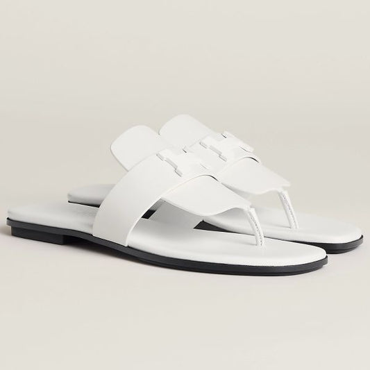 HERM Galerie Sandals In White Calfskin
