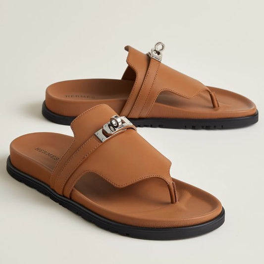 HERM Empire Sandals in Brown Calfskin