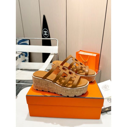 HERM Isabella 30 Sandals in Brown Calfskin