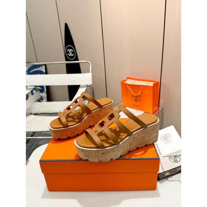 HERM Isabella 30 Sandals in Brown Calfskin