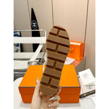 HERM Isabella 30 Sandals in White Calfskin