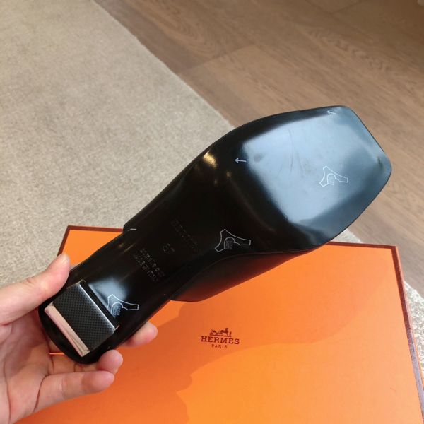 HERM Women's Iconique 60 Sandals in Black Leather