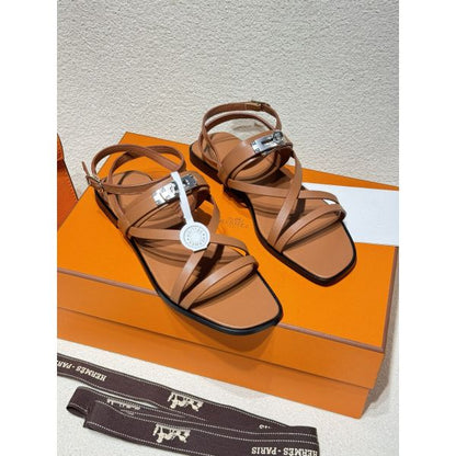 HERM June Sandals in Brown Leather