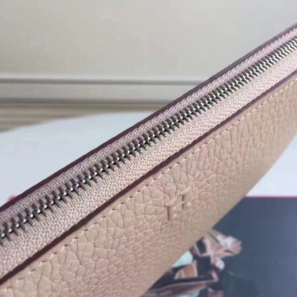 HERM Grey Clemence Azap Zipped Wallet