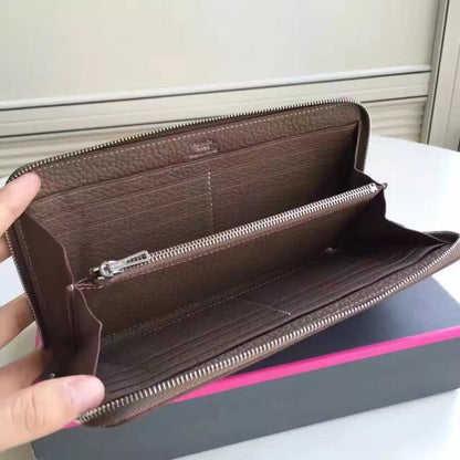HERM Etoupe Clemence Azap Zipped Wallet