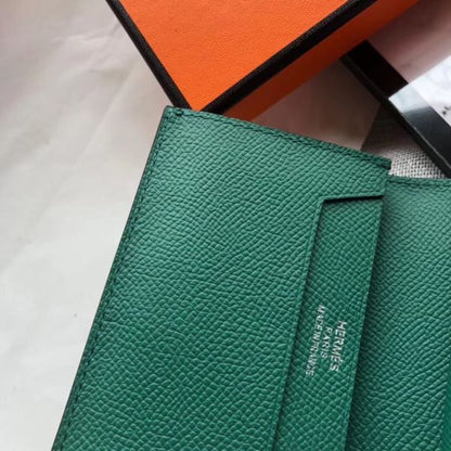 HERM Bearn Mini Wallet In Vert Vertigo Epsom Leather