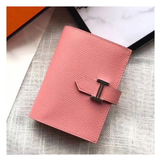 HERM Bearn Mini Wallet In Rose Confetti Epsom Leather