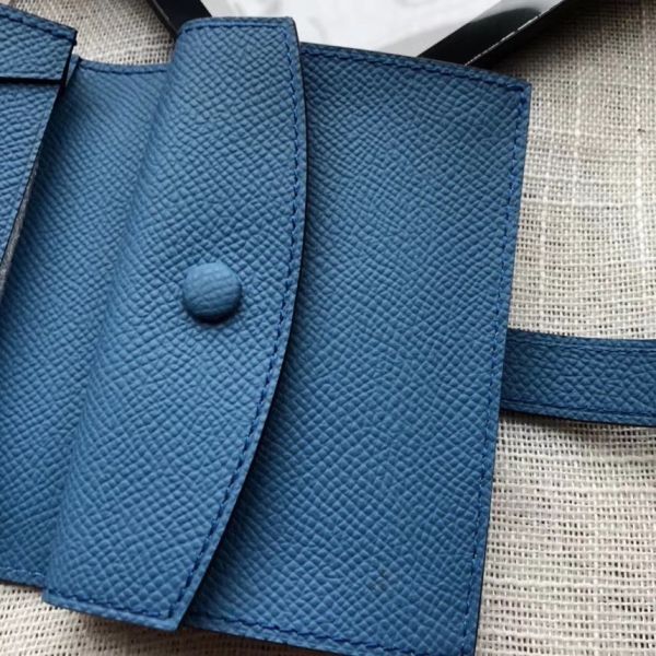 HERM Bearn Mini Wallet In Sky Blue Epsom Leather