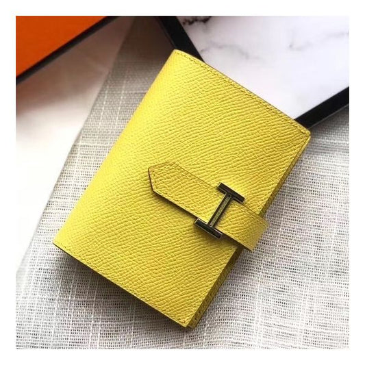 HERM Bearn Mini Wallet In Yellow Epsom Leather