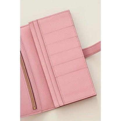 HERM Bearn Long Wallet in Pink Matte Alligator Leather