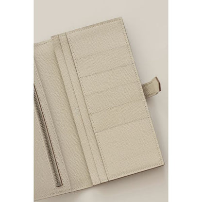 HERM Bearn Long Handmade Wallet in Craie Epsom Calfskin