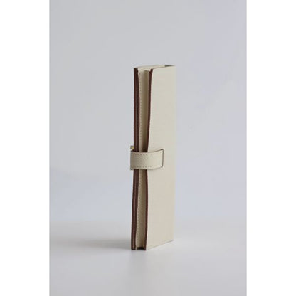 HERM Bearn Long Handmade Wallet in Craie Epsom Calfskin