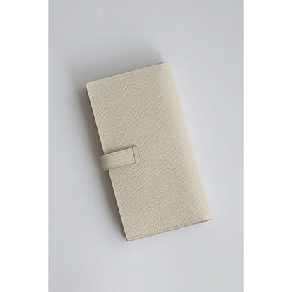 HERM Bearn Long Handmade Wallet in Craie Epsom Calfskin