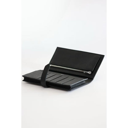 HERM Bearn Long Handmade Wallet in Black Epsom Calfskin