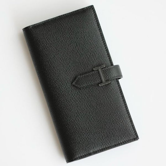 HERM Bearn Long Handmade Wallet in All Black