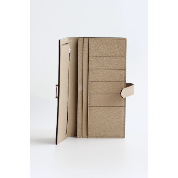 HERM Bearn Long Handmade Wallet in Trench Epsom Calfskin