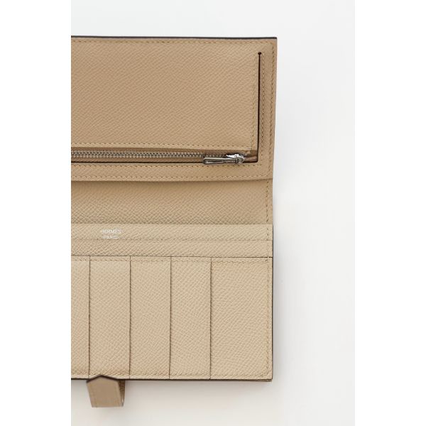 HERM Bearn Long Handmade Wallet in Trench Epsom Calfskin