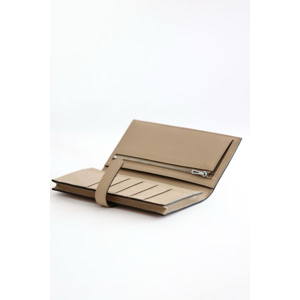 HERM Bearn Long Handmade Wallet in Trench Epsom Calfskin