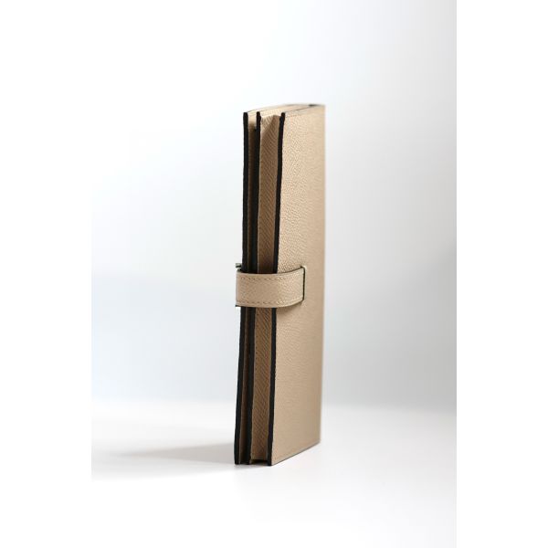HERM Bearn Long Handmade Wallet in Trench Epsom Calfskin