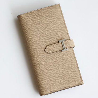 HERM Bearn Long Handmade Wallet in Trench Epsom Calfskin