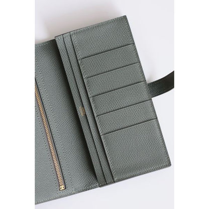 HERM Bearn Long Handmade Wallet in Vert Amande Epsom Calfskin