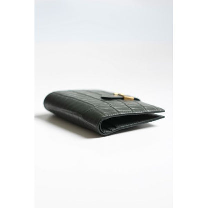 HERM Bearn Compact Wallet in Graphite Matte Alligator Leather