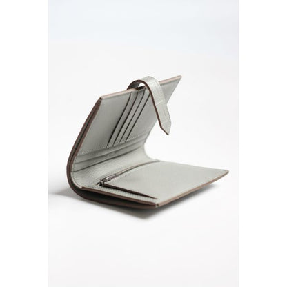 HERM Bearn Compact Wallet in Pearl Grey Matte Alligator Leather