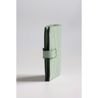 HERM Bearn Compact Wallet in Vert D'eau Matte Alligator Leather