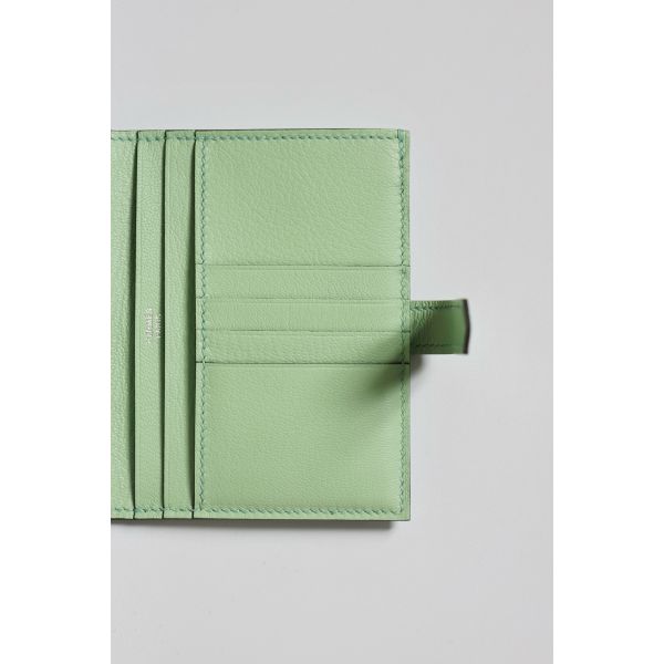 HERM Bearn Compact Wallet in Vert D'eau Matte Alligator Leather