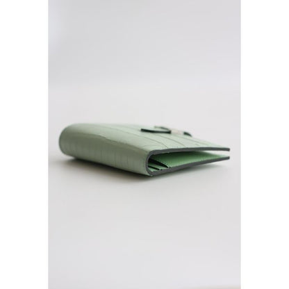 HERM Bearn Compact Wallet in Vert D'eau Matte Alligator Leather