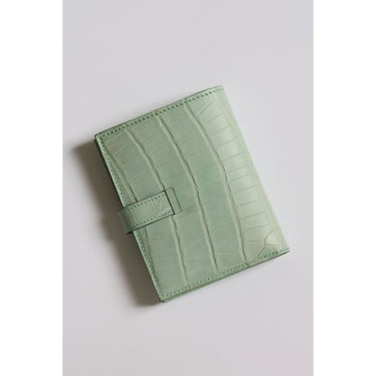 HERM Bearn Compact Wallet in Vert D'eau Matte Alligator Leather
