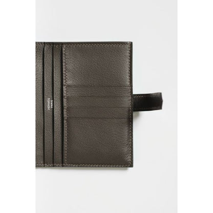 HERM Bearn Compact Wallet in Graphite Shiny Alligator Leather