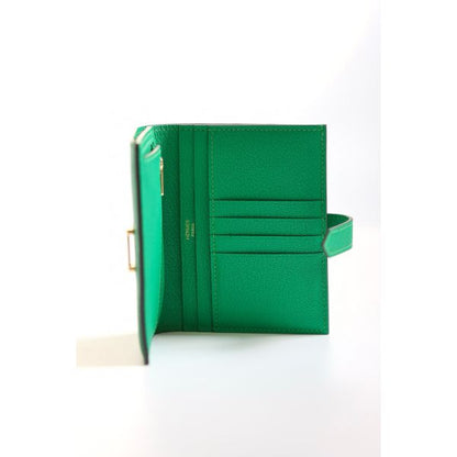 HERM Bearn Compact Handmade Wallet in Bambou Chevre Mysore Goatskin