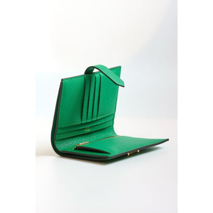 HERM Bearn Compact Handmade Wallet in Bambou Chevre Mysore Goatskin